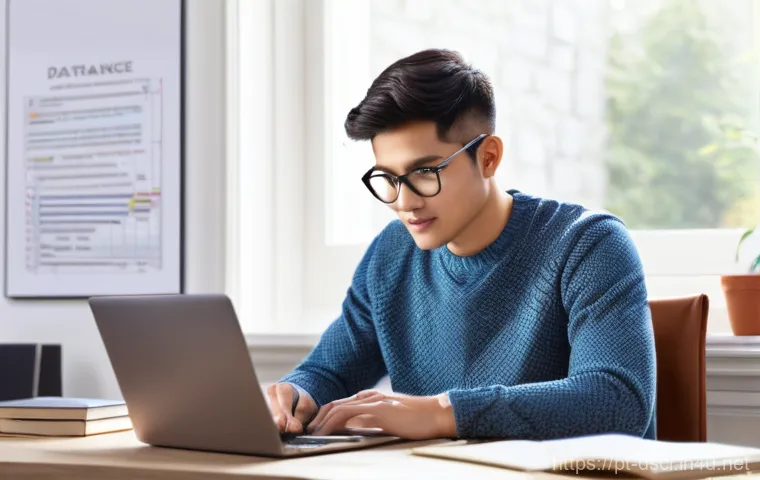 데이터과학 자격증 취득 방법 - **Prompt 1: Data Science Learning Journey**
"A bright and focused young adult, in their late 20s...