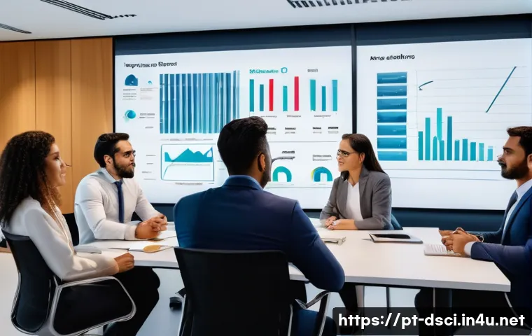 데이터과학과 데이터 윤리 - A modern corporate office setting in São Paulo, Brazil, showing a diverse team of professionals—men ...